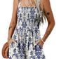 ⏰Hot Sale 49% Off💃Women's Summer Square Neck Sleeveless Loose Casual Short Smocked Romper
