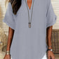 🌸Spring Sale 60% OFF👕Women's Plain Short Sleeve Blouse, Casual Solid Color Top for Daily Wear