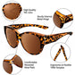 🔥LAST DAY ￡6.99🚀FREE SHIPPING 🕶New Oversized Cat Eye Sunglasses Polarized UV400 Protection