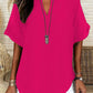 🌸Spring Sale 60% OFF👕Women's Plain Short Sleeve Blouse, Casual Solid Color Top for Daily Wear