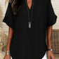 🌸Spring Sale 60% OFF👕Women's Plain Short Sleeve Blouse, Casual Solid Color Top for Daily Wear