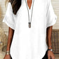 🌸Spring Sale 60% OFF👕Women's Plain Short Sleeve Blouse, Casual Solid Color Top for Daily Wear