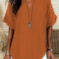 🌸Spring Sale 60% OFF👕Women's Plain Short Sleeve Blouse, Casual Solid Color Top for Daily Wear