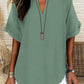 🌸Spring Sale 60% OFF👕Women's Plain Short Sleeve Blouse, Casual Solid Color Top for Daily Wear