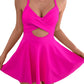 💥Last Day Special Sale 49% OFF🩱Women's Cutout One Piece Skirt Swimsuit