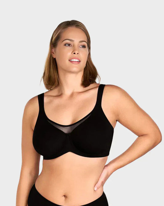 🔥Last Day Special Price £7.99💐Women's Elegant Sheer Full Coverage Plus Size Bra