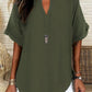 🌸Spring Sale 60% OFF👕Women's Plain Short Sleeve Blouse, Casual Solid Color Top for Daily Wear