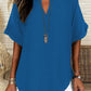 🌸Spring Sale 60% OFF👕Women's Plain Short Sleeve Blouse, Casual Solid Color Top for Daily Wear