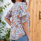 📢📢40% OFF !! ⏰Floral V-neck Puff Sleeve Blouse For Women🌺