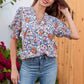📢📢40% OFF !! ⏰Floral V-neck Puff Sleeve Blouse For Women🌺