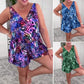 🌸Summer Hot Sale 49%OFF🌸Sleeveless V-Neck Printed Swimsuit 😍Free Black Underwear