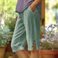 🔥Hot Sale 49% Off💥Women's Casual Solid Color Pocket Capri Pants