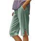 🔥Hot Sale 49% Off💥Women's Casual Solid Color Pocket Capri Pants
