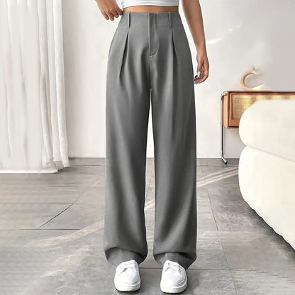 🏆2026 New Style 70% OFF💝Women's High Waisted Straight Leg Work Trousers with Side Pockets -✨Smart & Casual Look for Office and Beyond