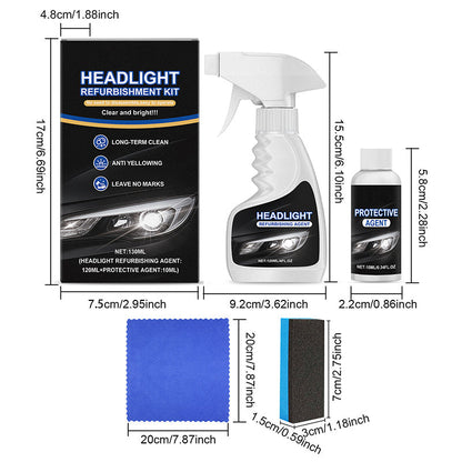 🏆 Last Day Special Price £7.99 ! 🔥Buy 2 Get 1 Free🚘 Automotive Headlamp Restoration Fluid, blurring enhanced crystalline coating refurbisher
