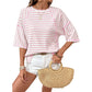 👕HOT SALE 49% OFF✨Women's Striped Relaxed Fit T-Shirt