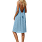 👗Only £13.99 Last Day Promotion!🔥Sexy Backless Cami Dress with Adjustable Drawstring