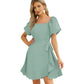 💖Limited Sale 50% OFF💖Women's Square Neck Tie Waist Dress