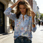 🌞HOT SALE 49% OFF👚Women's Floral Print V-Neck Blouse