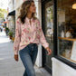 🌞HOT SALE 49% OFF👚Women's Floral Print V-Neck Blouse