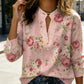 🌞HOT SALE 49% OFF👚Women's Floral Print V-Neck Blouse