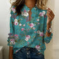🌞HOT SALE 49% OFF👚Women's Floral Print V-Neck Blouse