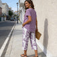 📢📢49% OFF !! ⏰Casual Round Neck Layered Tunic Top and Wide Leg Pants Set