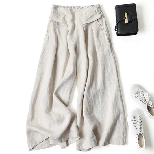 ✨HOT SALE 49% OFF👖Women's Cotton-Linen Wide-Leg Pants