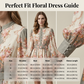 🔥 Hot sale 49% OFF🌸 Timeless Elegance – Romantic Floral Print High Neck Mini Dress🌷