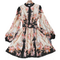 🔥 Hot sale 49% OFF🌸 Timeless Elegance – Romantic Floral Print High Neck Mini Dress🌷
