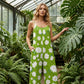 🔥Last day of the limited-time 50% off sale🔥Women's Floral Print Wide-Leg Jumpsuit – Breathable Polyester, Side Pockets & Plus Sizes (XL-5XL)👖