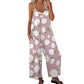 🔥Last day of the limited-time 50% off sale🔥Women's Floral Print Wide-Leg Jumpsuit – Breathable Polyester, Side Pockets & Plus Sizes (XL-5XL)👖