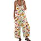 🔥Last day of the limited-time 50% off sale🔥Women's Floral Print Wide-Leg Jumpsuit – Breathable Polyester, Side Pockets & Plus Sizes (XL-5XL)👖