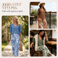 🥳2026 HOT SALE 50% OFF!  💞🥳Women's V-Neck Blouse & Printed Wide-Leg Pants Set
