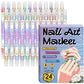 🎨Last Day Special Price:£ 7.99💞50K+ SOLD!✨Dual-Tip Nail Art Marker Pen Set Quick‑dry, no UV lamp. Fine & brush tips. 12/24 vibrant colors. Easy DIY at home. No smudges, just art! 💅🖌️