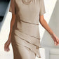 👗🍃Last Day Special Price:£21.99!!💥Elegant Pleated Chiffon Midi Dress
